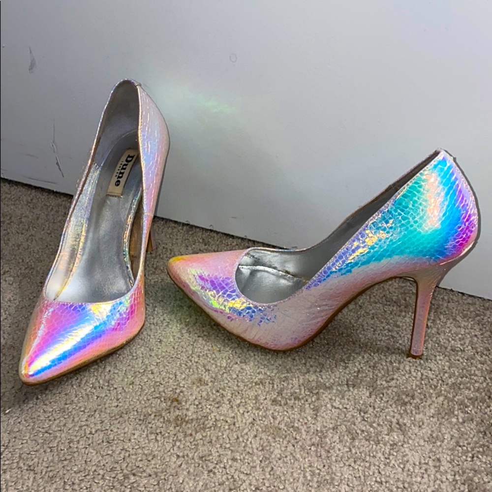 Dune London Holographic Snakeskin High Heel Shoes